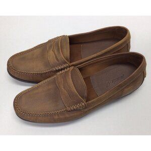 johnnie-O Penny Loafers Mens Size 10.5 Brown Leather Slip On Casual Shoes